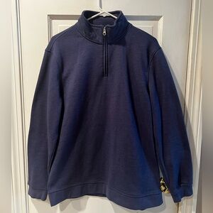 JA John Ashford Men’s Medium Navy Blue 1/4 Zip Pullover